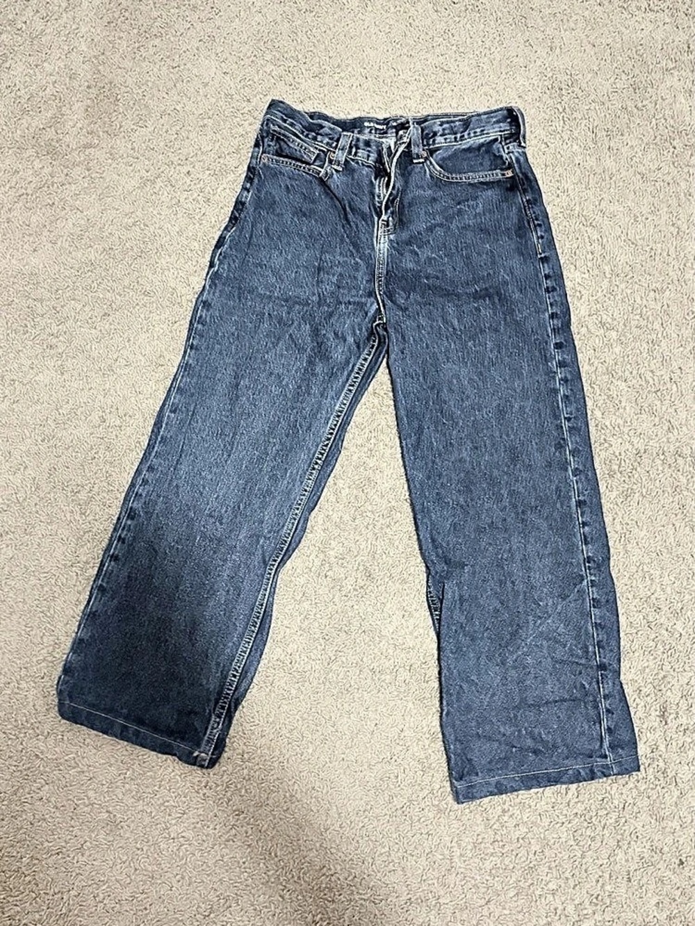Old Navy Women's Straight Leg Jeans Blue Waist 16